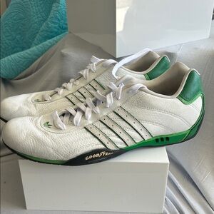 Adidas Good Year racing shoes White and Green Men's Sneakers